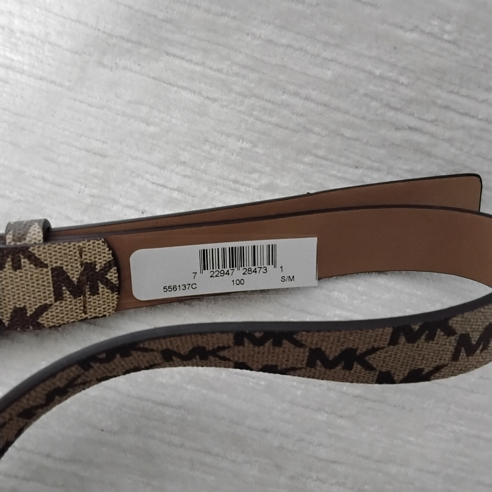 MICHAEL KORS BELT BAG Brown Tan Metallic Hardware Size S/M - Picture 4 of 6